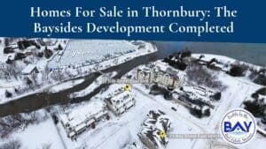 Homes For Sale in Thornbury: The Baysides Development Completed Aerial image of Thornbury harbour and the Baysides development